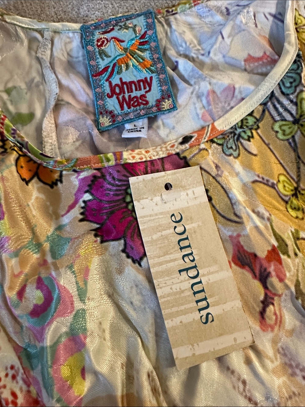 Johnny Was Multicolor Floral Patchwork Maxi Dress - Sundance - Picture 3 of 4